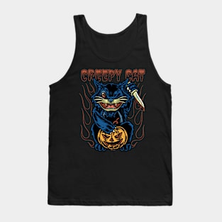 Creepy Cat Tank Top